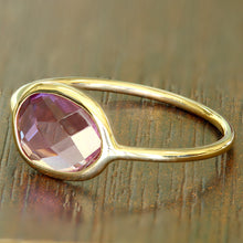 Load image into Gallery viewer, 1.45ct. Oval Pink Sapphire Ring in 14K Yellow Gold