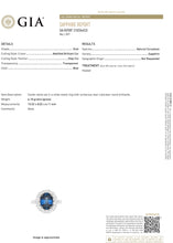 Load image into Gallery viewer, 4.45ct. Oval Blue Sapphire GIA Certified Ring with Diamond Halo in 18K White Gold