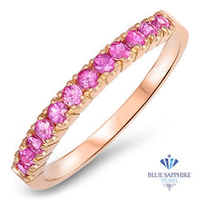 Load image into Gallery viewer, 0.35ctw Round Pink Sapphire Ring in 18K Rose Gold