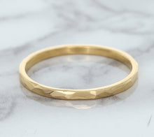 Load image into Gallery viewer, 1.6mm Hammered Band in 14K Rose Gold