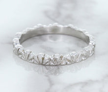 Load image into Gallery viewer, 2.5mm Scalloped Band in 14K White Gold