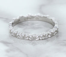 Load image into Gallery viewer, 2.5mm Scalloped Band in 14K White Gold