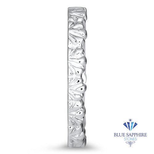2.5mm Scalloped Band in 14K White Gold