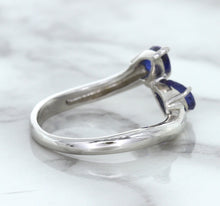 Load image into Gallery viewer, 1.11ctw Pear Blue Sapphire Snakehead Ring in 14K White Gold