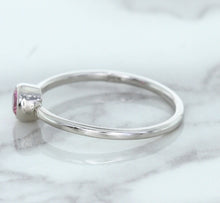 Load image into Gallery viewer, 0.19ct Round Pink Sapphire Ring in 14K White Gold