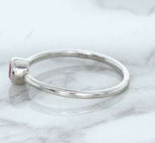 Load image into Gallery viewer, 0.19ct Round Pink Sapphire Ring in 14K White Gold