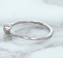 Load image into Gallery viewer, 0.19ct Round Pink Sapphire Ring in 14K White Gold