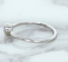 Load image into Gallery viewer, 0.19ct Round Pink Sapphire Ring in 14K White Gold