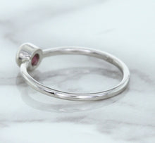 Load image into Gallery viewer, 0.19ct Round Pink Sapphire Ring in 14K White Gold