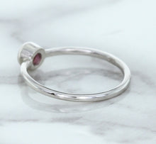Load image into Gallery viewer, 0.19ct Round Pink Sapphire Ring in 14K White Gold