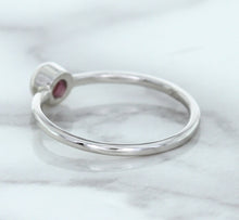 Load image into Gallery viewer, 0.19ct Round Pink Sapphire Ring in 14K White Gold