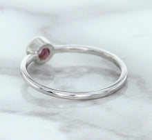 Load image into Gallery viewer, 0.19ct Round Pink Sapphire Ring in 14K White Gold