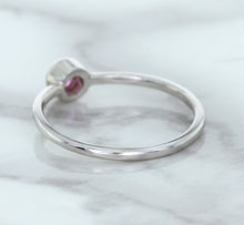 Load image into Gallery viewer, 0.19ct Round Pink Sapphire Ring in 14K White Gold