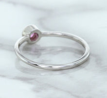Load image into Gallery viewer, 0.19ct Round Pink Sapphire Ring in 14K White Gold