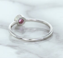 Load image into Gallery viewer, 0.19ct Round Pink Sapphire Ring in 14K White Gold