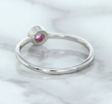 Load image into Gallery viewer, 0.19ct Round Pink Sapphire Ring in 14K White Gold