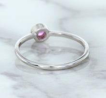 Load image into Gallery viewer, 0.19ct Round Pink Sapphire Ring in 14K White Gold