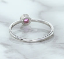 Load image into Gallery viewer, 0.19ct Round Pink Sapphire Ring in 14K White Gold