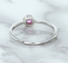 Load image into Gallery viewer, 0.19ct Round Pink Sapphire Ring in 14K White Gold