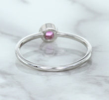 Load image into Gallery viewer, 0.19ct Round Pink Sapphire Ring in 14K White Gold