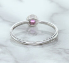 Load image into Gallery viewer, 0.19ct Round Pink Sapphire Ring in 14K White Gold