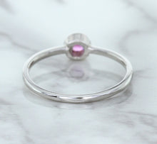 Load image into Gallery viewer, 0.19ct Round Pink Sapphire Ring in 14K White Gold