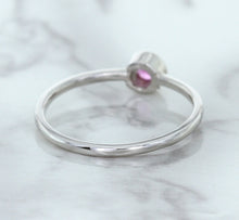 Load image into Gallery viewer, 0.19ct Round Pink Sapphire Ring in 14K White Gold