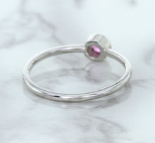 Load image into Gallery viewer, 0.19ct Round Pink Sapphire Ring in 14K White Gold