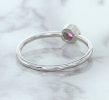 Load image into Gallery viewer, 0.19ct Round Pink Sapphire Ring in 14K White Gold