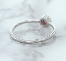 Load image into Gallery viewer, 0.19ct Round Pink Sapphire Ring in 14K White Gold
