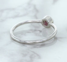Load image into Gallery viewer, 0.19ct Round Pink Sapphire Ring in 14K White Gold