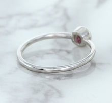 Load image into Gallery viewer, 0.19ct Round Pink Sapphire Ring in 14K White Gold