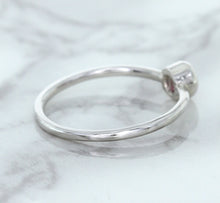 Load image into Gallery viewer, 0.19ct Round Pink Sapphire Ring in 14K White Gold