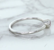 Load image into Gallery viewer, 0.19ct Round Pink Sapphire Ring in 14K White Gold