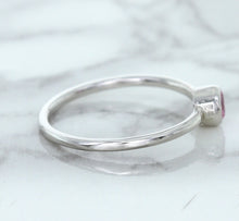 Load image into Gallery viewer, 0.19ct Round Pink Sapphire Ring in 14K White Gold