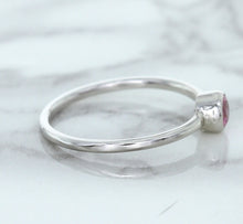 Load image into Gallery viewer, 0.19ct Round Pink Sapphire Ring in 14K White Gold
