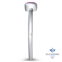 Load image into Gallery viewer, 0.19ct Round Pink Sapphire Ring in 14K White Gold