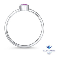 Load image into Gallery viewer, 0.19ct Round Pink Sapphire Ring in 14K White Gold