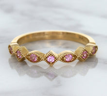 Load image into Gallery viewer, 0.22ctw Pink Sapphire Alternating Marquise Ring in 14K Rose Gold