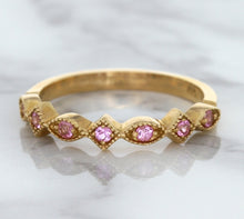 Load image into Gallery viewer, 0.22ctw Pink Sapphire Alternating Marquise Ring in 14K Rose Gold