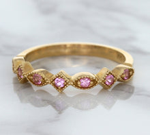 Load image into Gallery viewer, 0.22ctw Pink Sapphire Alternating Marquise Ring in 14K Rose Gold