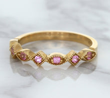 Load image into Gallery viewer, 0.22ctw Pink Sapphire Alternating Marquise Ring in 14K Rose Gold