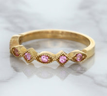 Load image into Gallery viewer, 0.22ctw Pink Sapphire Alternating Marquise Ring in 14K Rose Gold