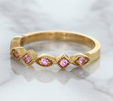 Load image into Gallery viewer, 0.22ctw Pink Sapphire Alternating Marquise Ring in 14K Rose Gold