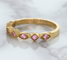 Load image into Gallery viewer, 0.22ctw Pink Sapphire Alternating Marquise Ring in 14K Rose Gold
