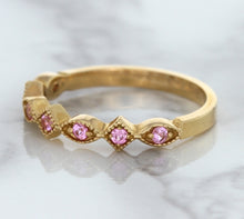 Load image into Gallery viewer, 0.22ctw Pink Sapphire Alternating Marquise Ring in 14K Rose Gold