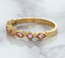 Load image into Gallery viewer, 0.22ctw Pink Sapphire Alternating Marquise Ring in 14K Rose Gold