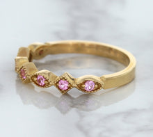 Load image into Gallery viewer, 0.22ctw Pink Sapphire Alternating Marquise Ring in 14K Rose Gold