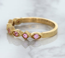 Load image into Gallery viewer, 0.22ctw Pink Sapphire Alternating Marquise Ring in 14K Rose Gold