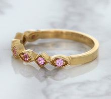Load image into Gallery viewer, 0.22ctw Pink Sapphire Alternating Marquise Ring in 14K Rose Gold